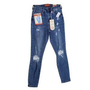 Wax Jean “Butt, I Love You” High-Rise Push‑Up Skinny Jeans — Size 5/27